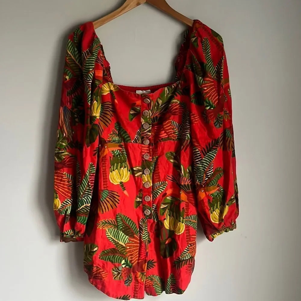 FARM Rio Red Forest Birds Romper - Picture 2 of 14